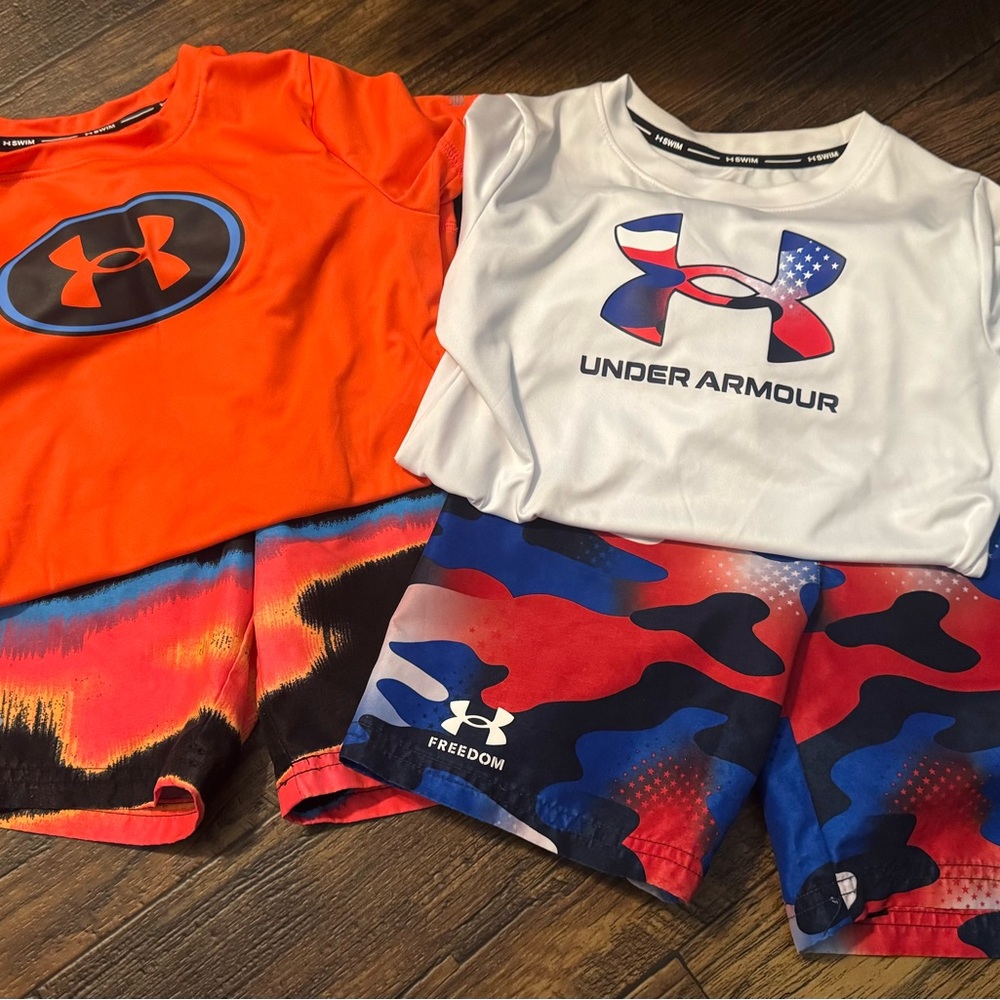 Under Armour Kids' Set - Orange, White, and Multicolor
